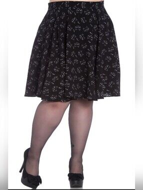 Hell Bunny Matou Meow Cat Skater Skirt, VGUC, Size L